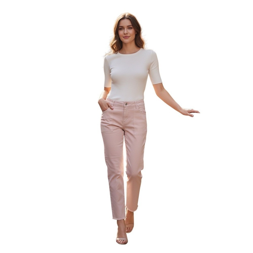 PILCRO Anthropologie Pink Utility Wide Leg Pants 25x27 Cotton Tencel‎ $148